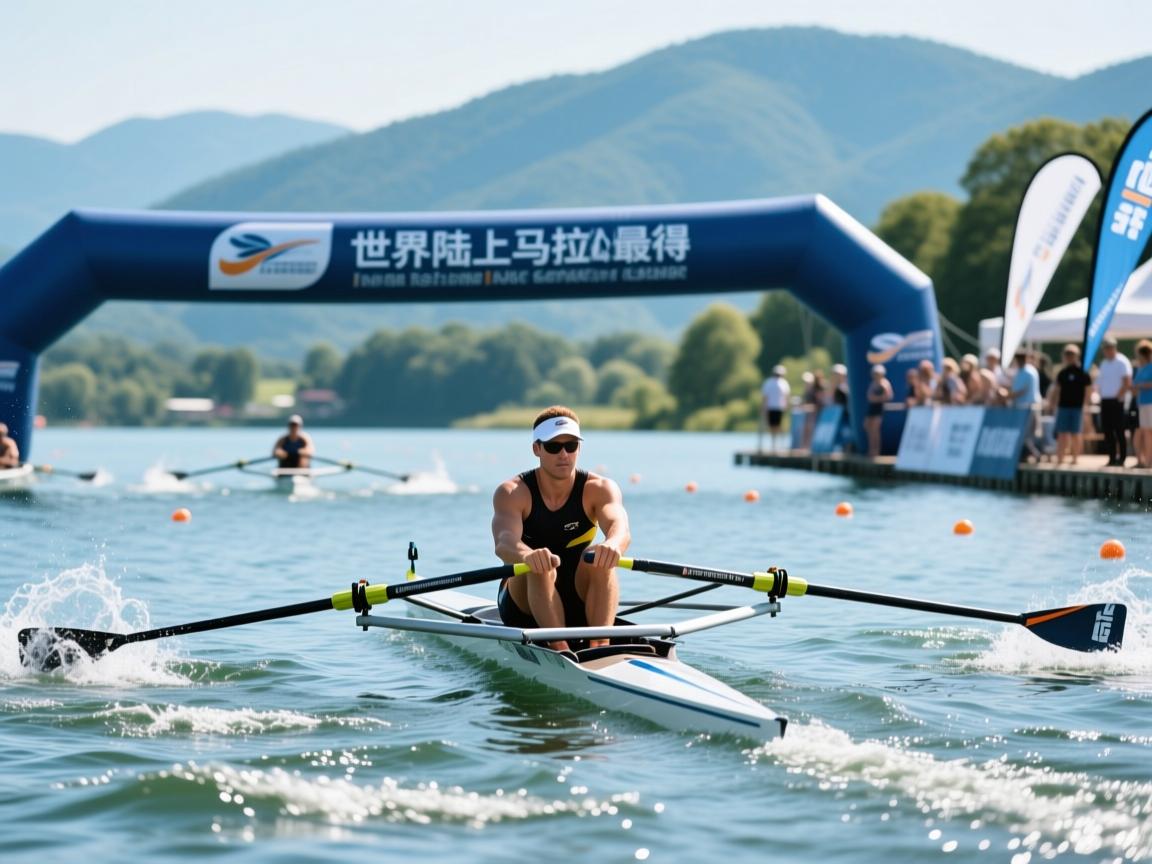 db真人官网-湖畔激情澎湃，轻艇马拉松开赛在即，全世界陆上赛艇马拉松划得最快的人  第2张
